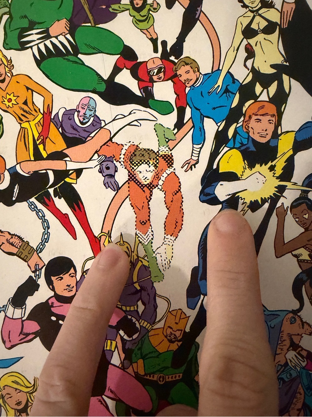 Vintage 1983 DC Comic Book legion of super heroes Character Collage Poster - Picture 9 of 11